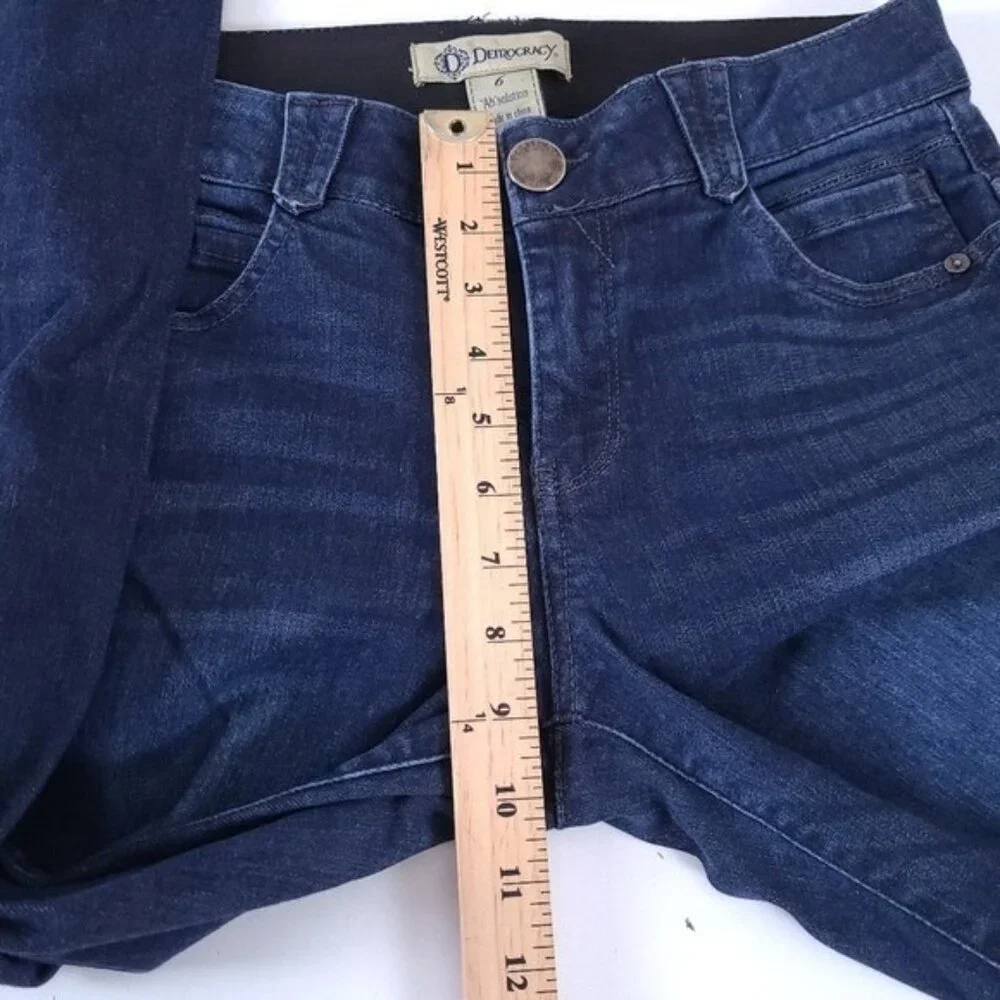 Democracy Ab Solution Slimming Skinny Jeans Size 6 Raw Hem